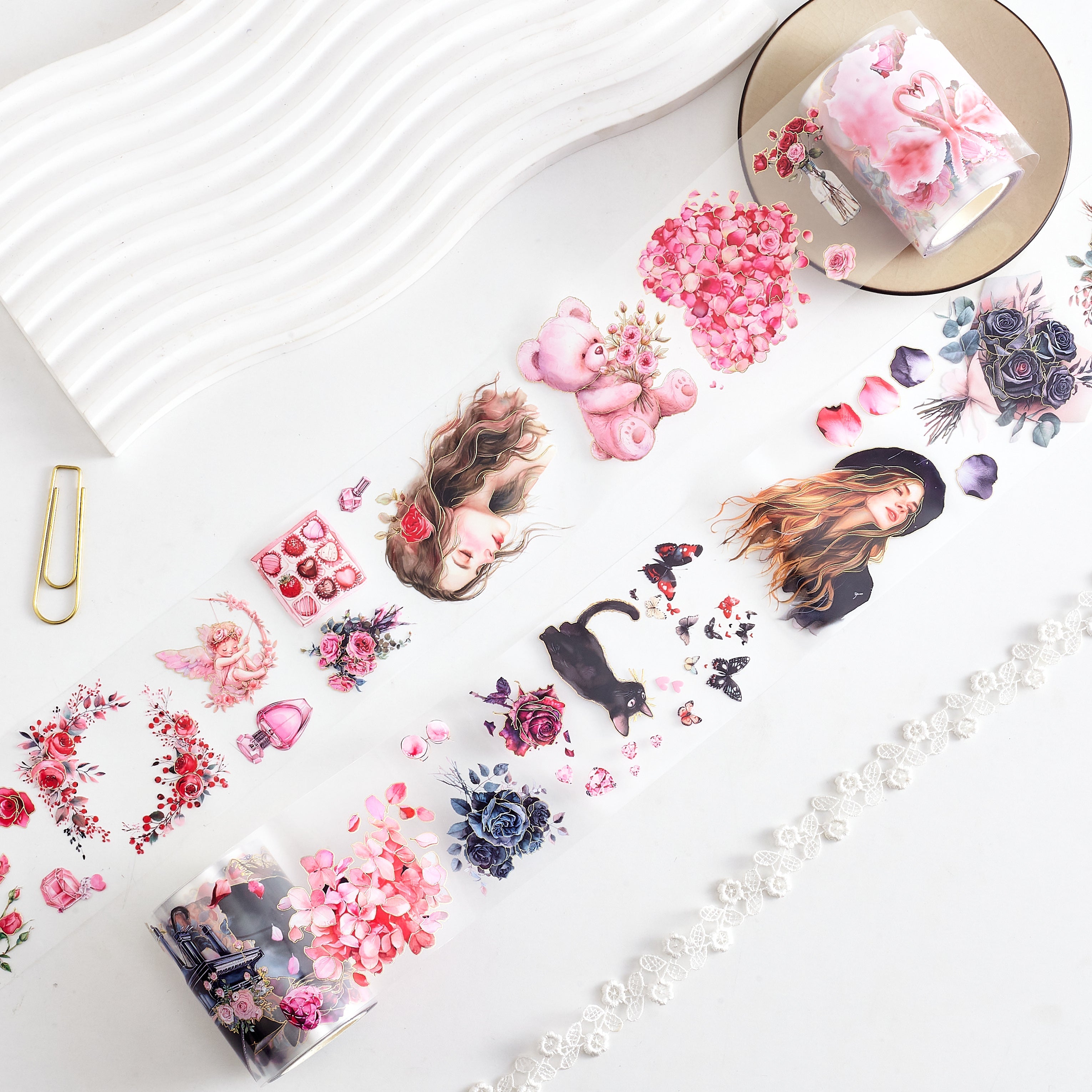 Shiimmer Valentine Collection Washi PET Tape 6cm x 5m