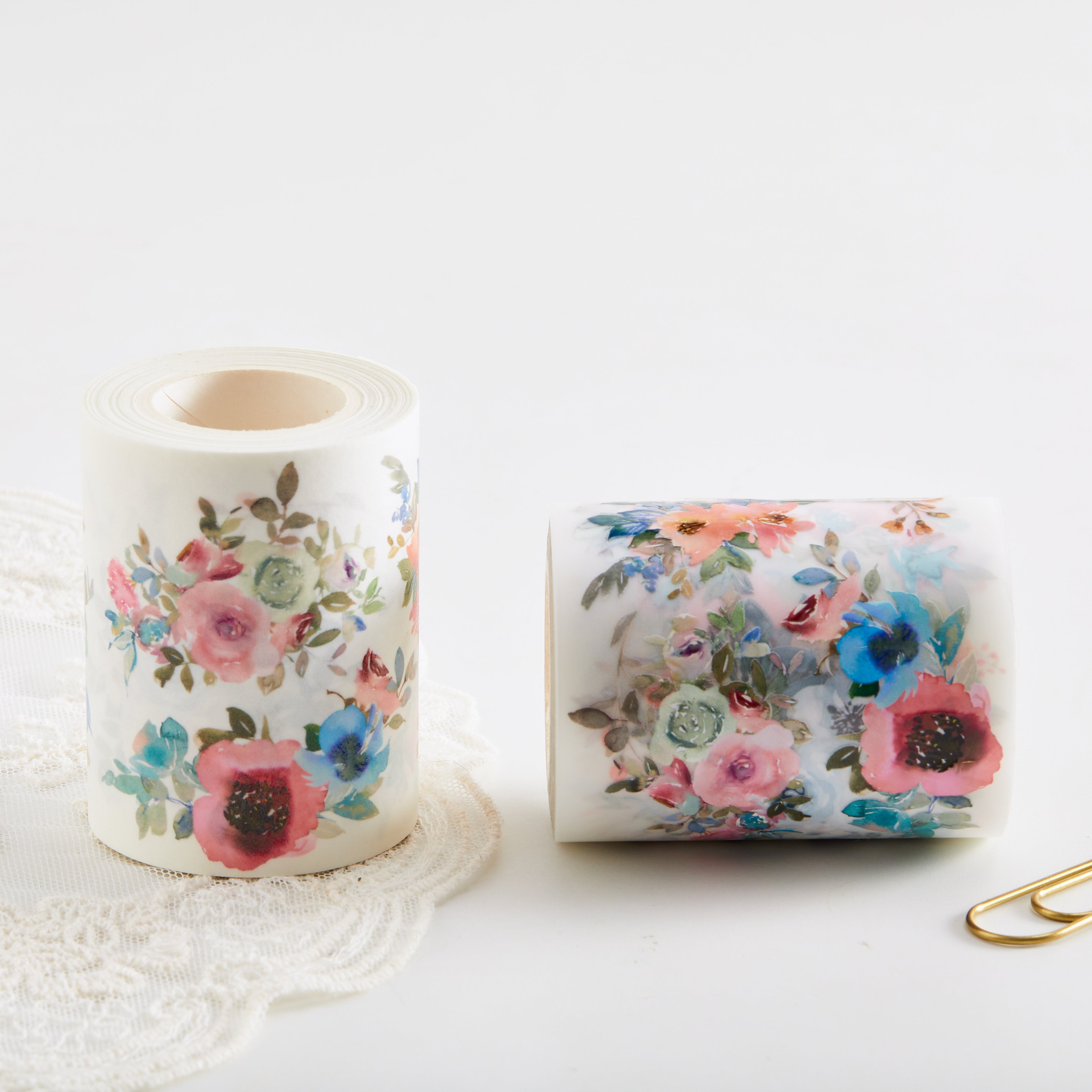 Washi Tape / Matte PET Tape - Diffused Flowers