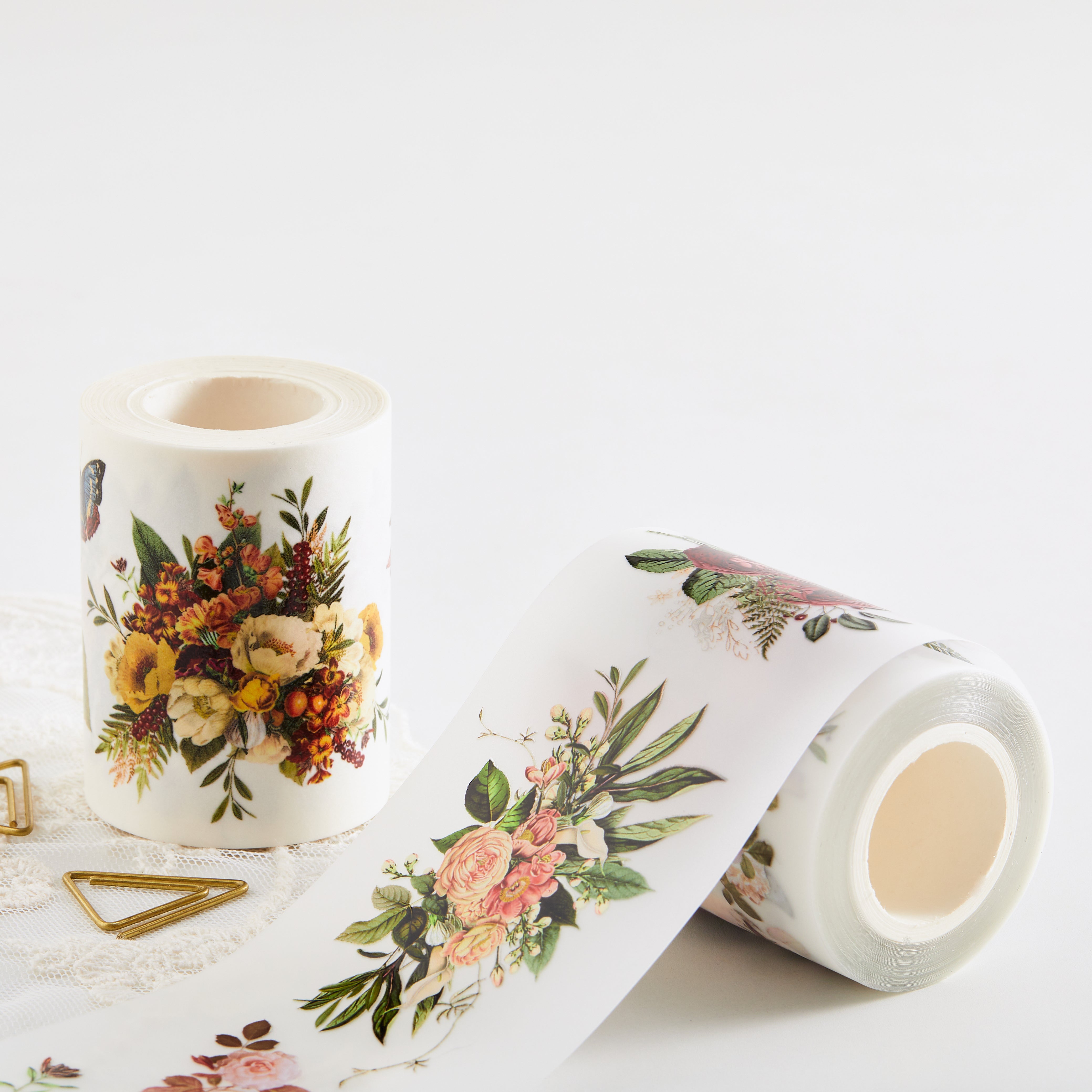 Washi Tape / Matte PET Tape - Vintage Flowers Vol.1