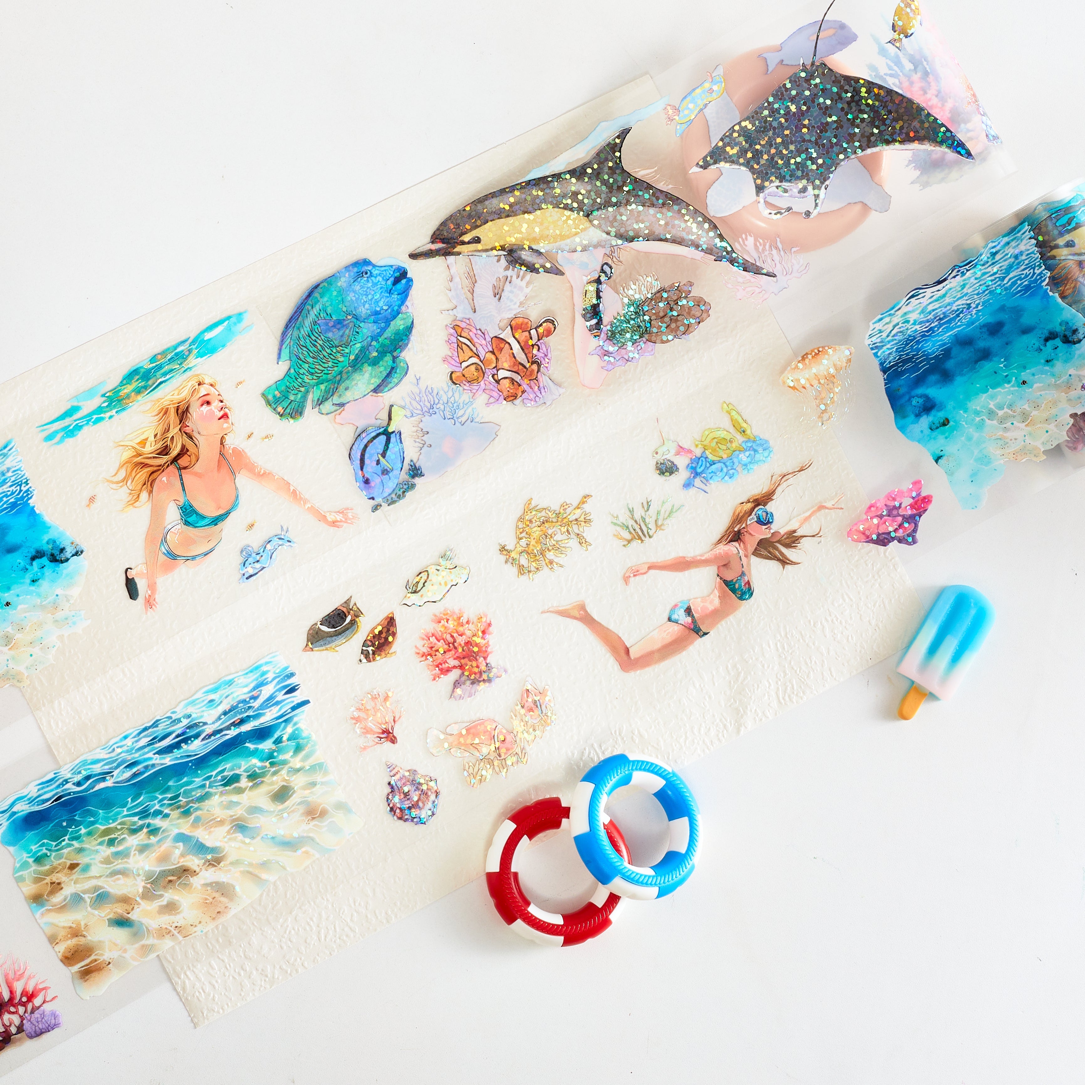 Shiimmer Sea Wandering PET Tape 6cm x 5m