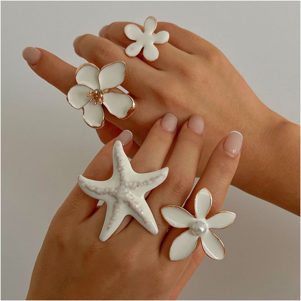 Flower three open ring 3 variants image 0