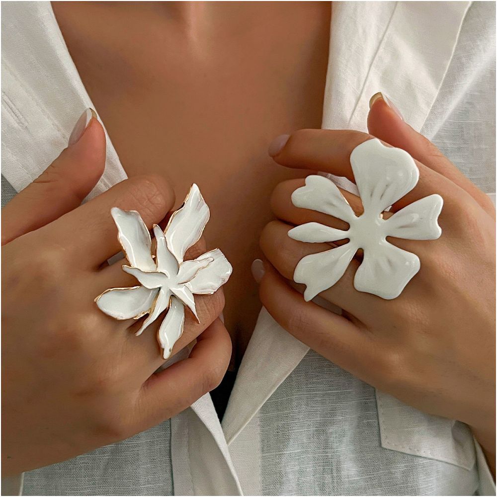 Flower three open ring 3 variants image 2