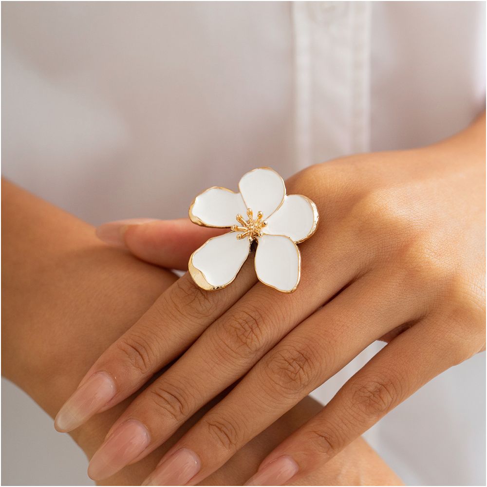 Flower three open ring 3 variants