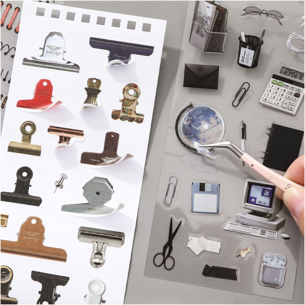 Collage Series Paper Stickers Book 12 Sheets 4 Designs image 1