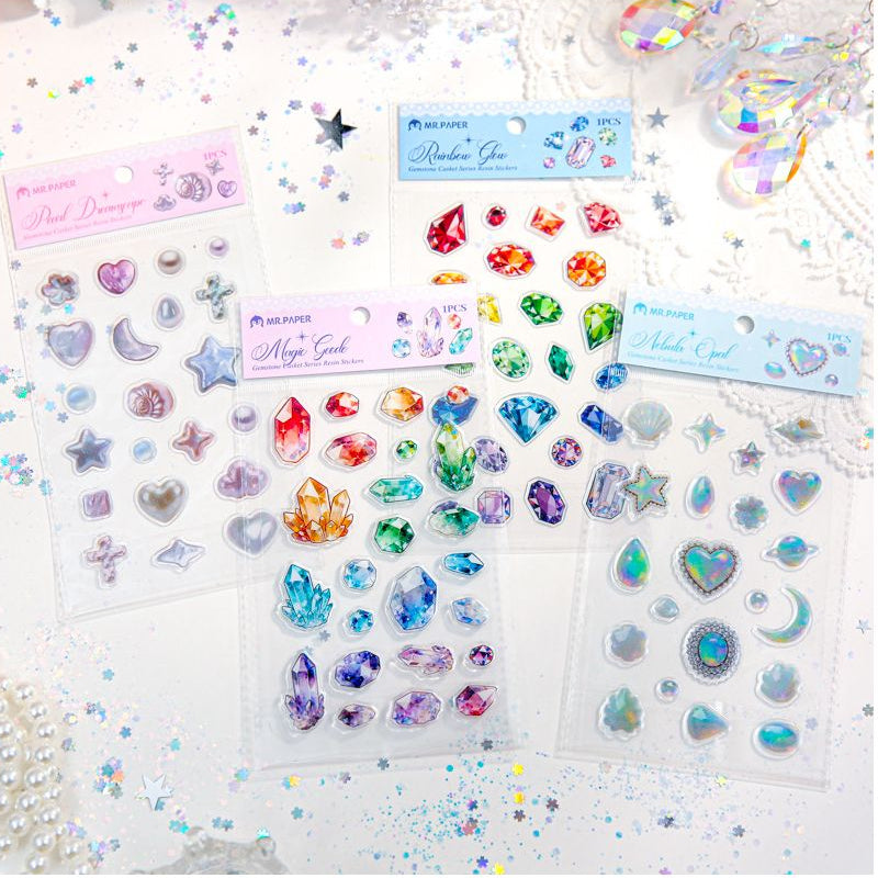 Jewel Box Series 3D Base Stickers 4 Styles image 0