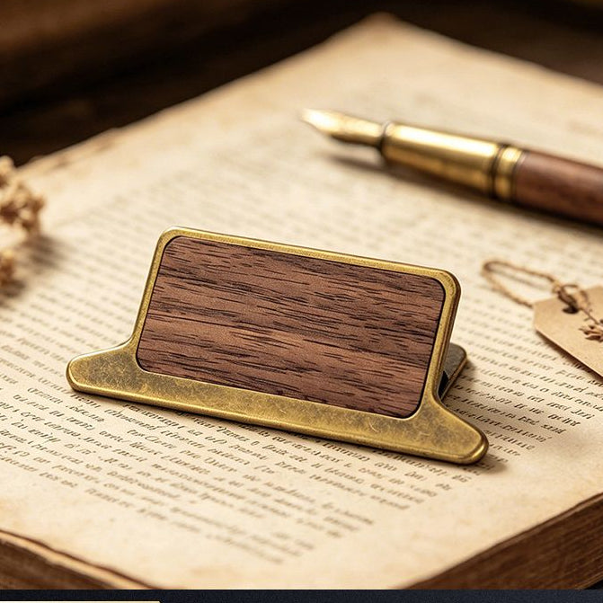 Vintage style metal notebook clip 8 5cm x 3 5cm image 0