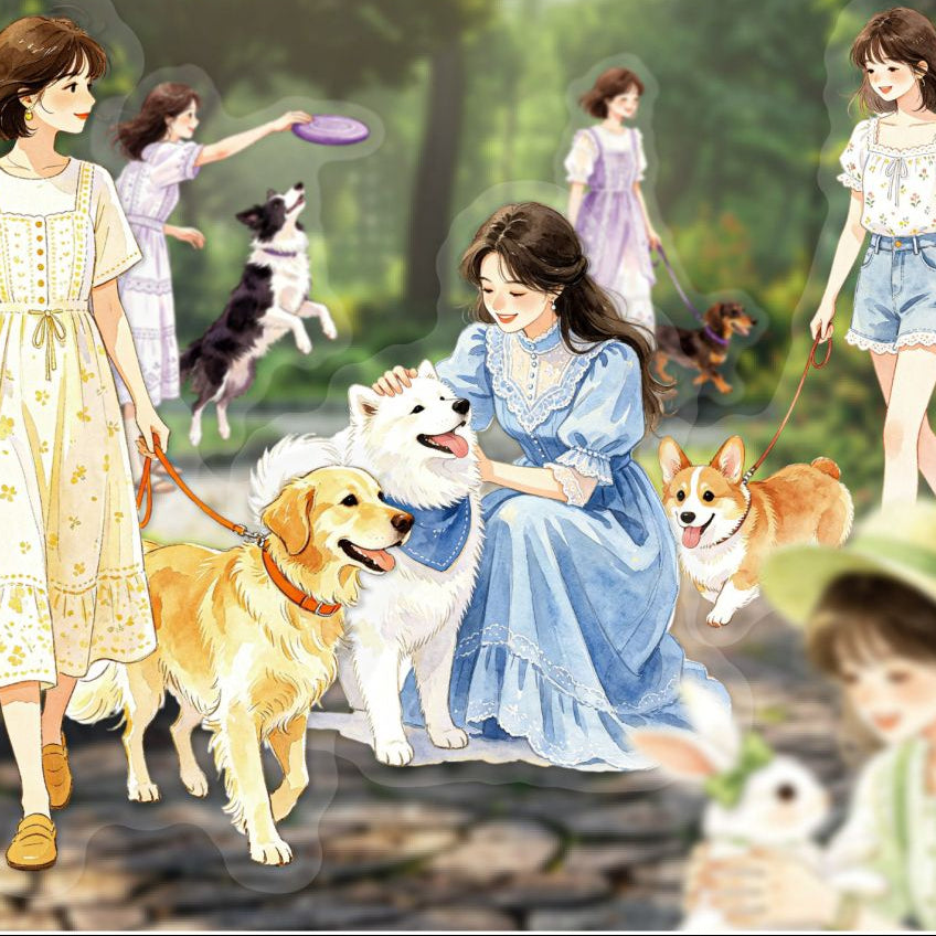 Exquisite Character Series PET Stickers 20 pieces image 0