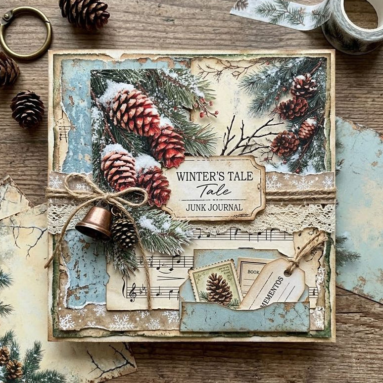 Frost Pine Background Paper 15cm x 15cm image 1