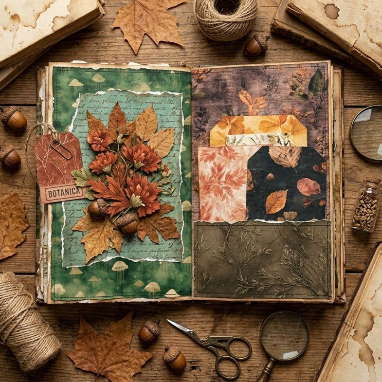 Foliage Background Paper 15cm x 15cm image 1