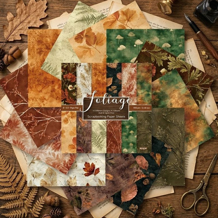 Foliage Background Paper 15cm x 15cm image 2
