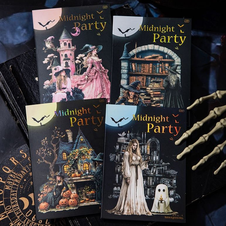 Midnight Party Series Gothic Dark Style Sticker Book 4 Designs image 0