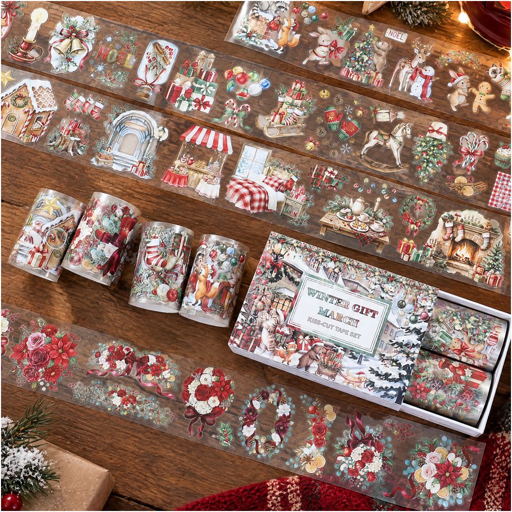 Winter Christmas Holiday Series PET Tape Set 4 Rolls image 1