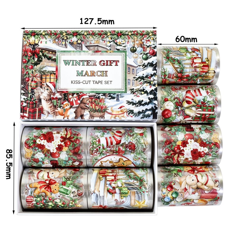 Winter Christmas Holiday Series PET Tape Set 4 Rolls image 2