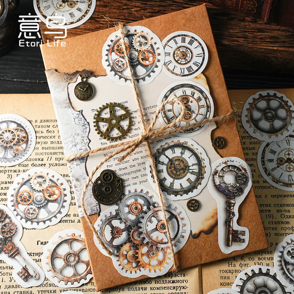 Steampunk Era Series Paper Sticker Pack 6 Types 46 Pcs image 1