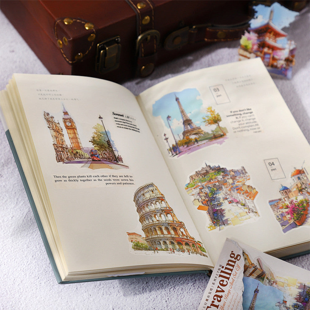 Original travel landscape PET stickers 20 pcs 6 types image 8