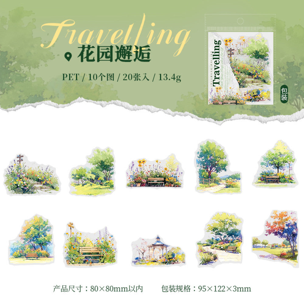 Original travel landscape PET stickers 20 pcs 6 types image 2