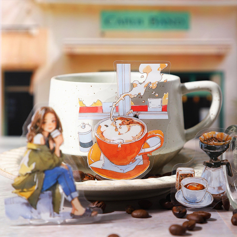 Coffee Memory Series PET Stickers 15 Pcs 4 Types image 2