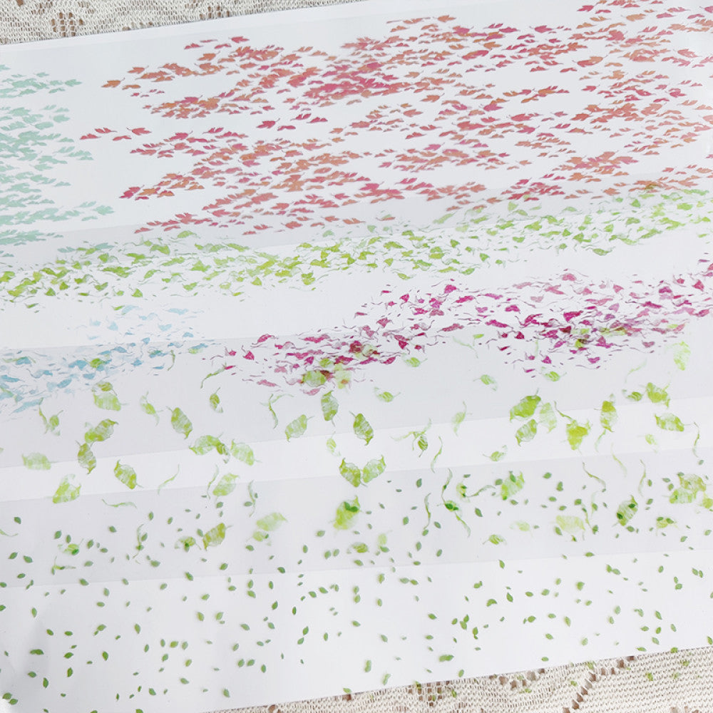 Cute homemade fence green plant leaves PET tape 7 Types image 3