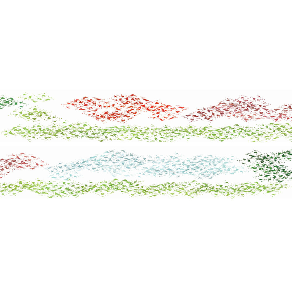 Cute homemade fence green plant leaves PET tape 7 Types