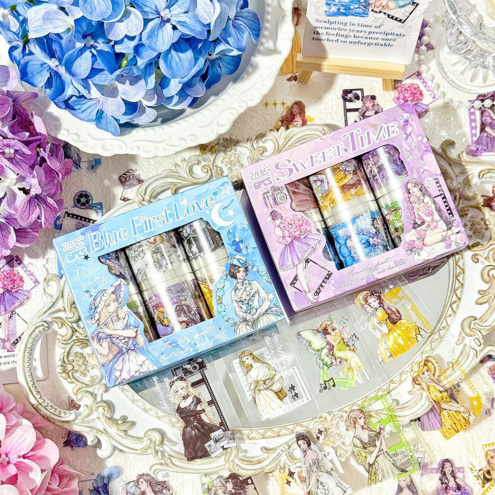 Romantic Girl s character PET tape box 2 Types 5 cm 2 m image 0