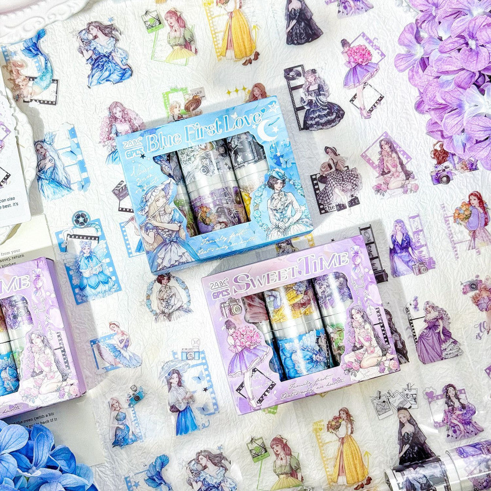 Romantic Girl s character PET tape box 2 Types 5 cm 2 m image 1