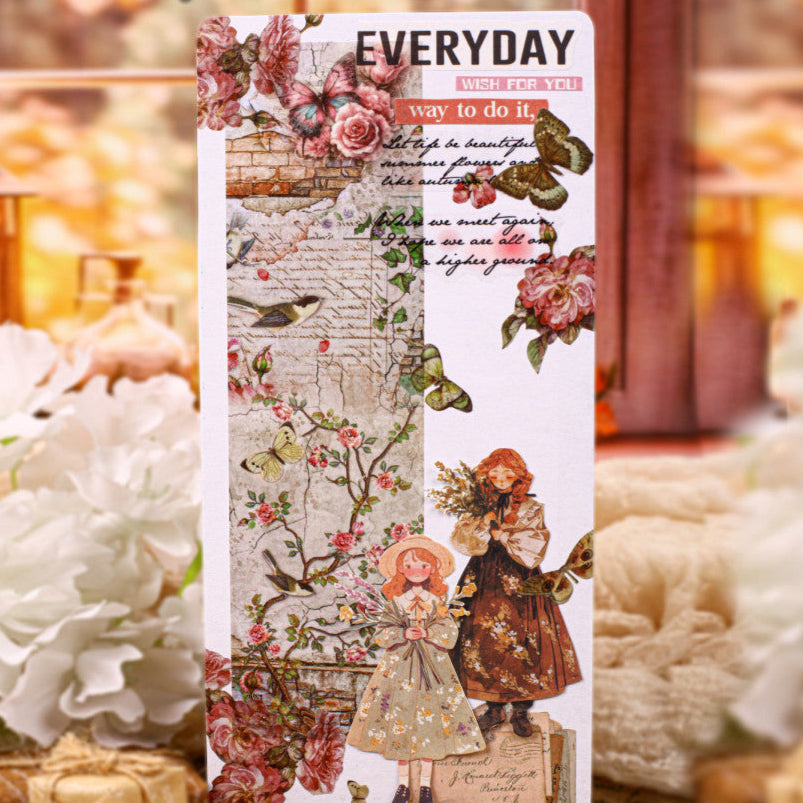 European Retro Base Collage Decorative Washi Tape 6 Models 5cm 2m image 0