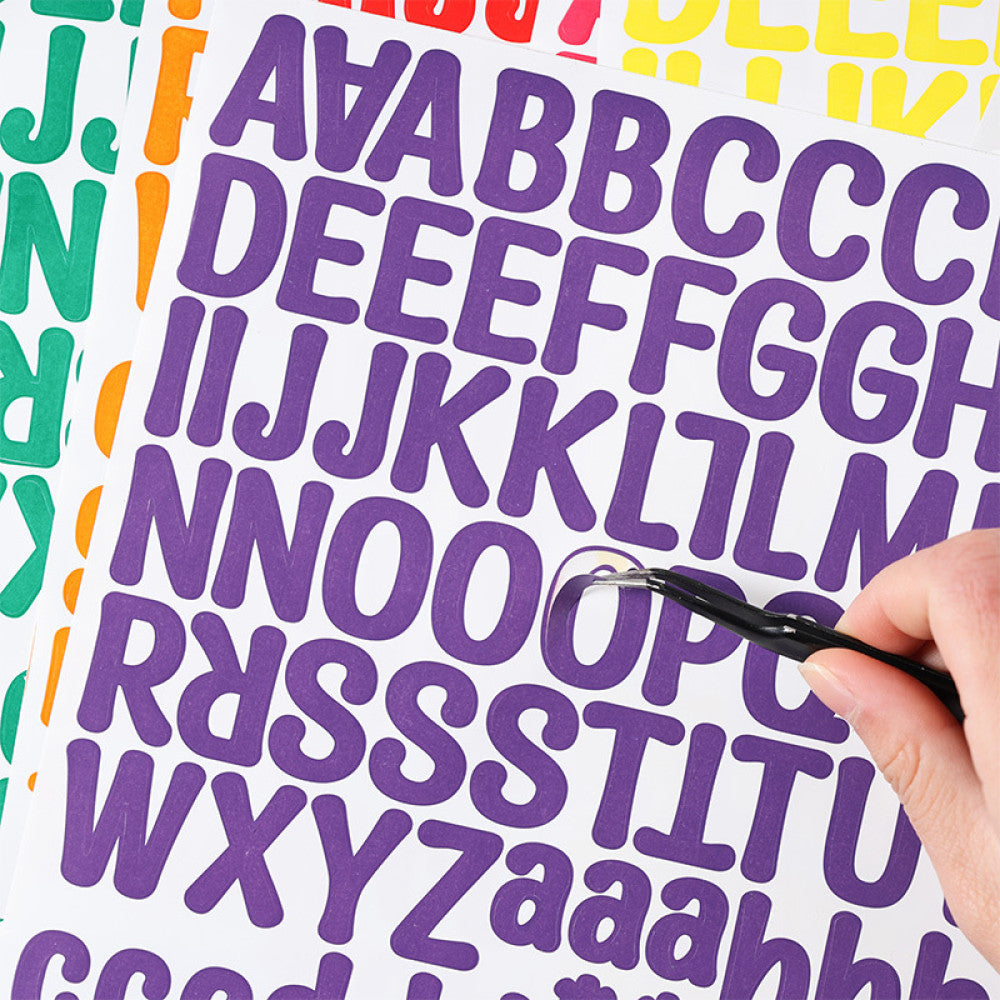 Colorful English paper letter stickers image 2