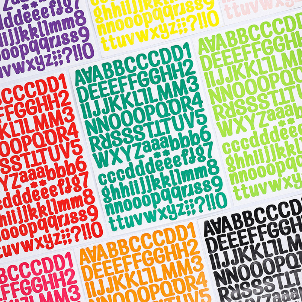 Colorful English paper letter stickers image 3