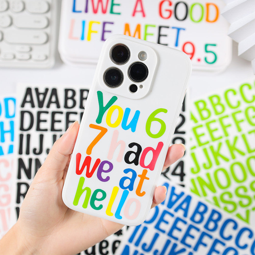 Colorful English paper letter stickers image 4