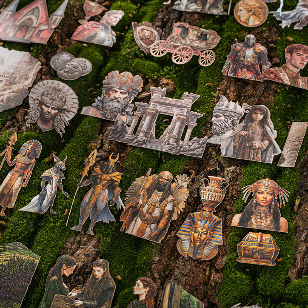 European Imperial History Series Hard Card Stickers 6 Styles 15 Sheets image 0