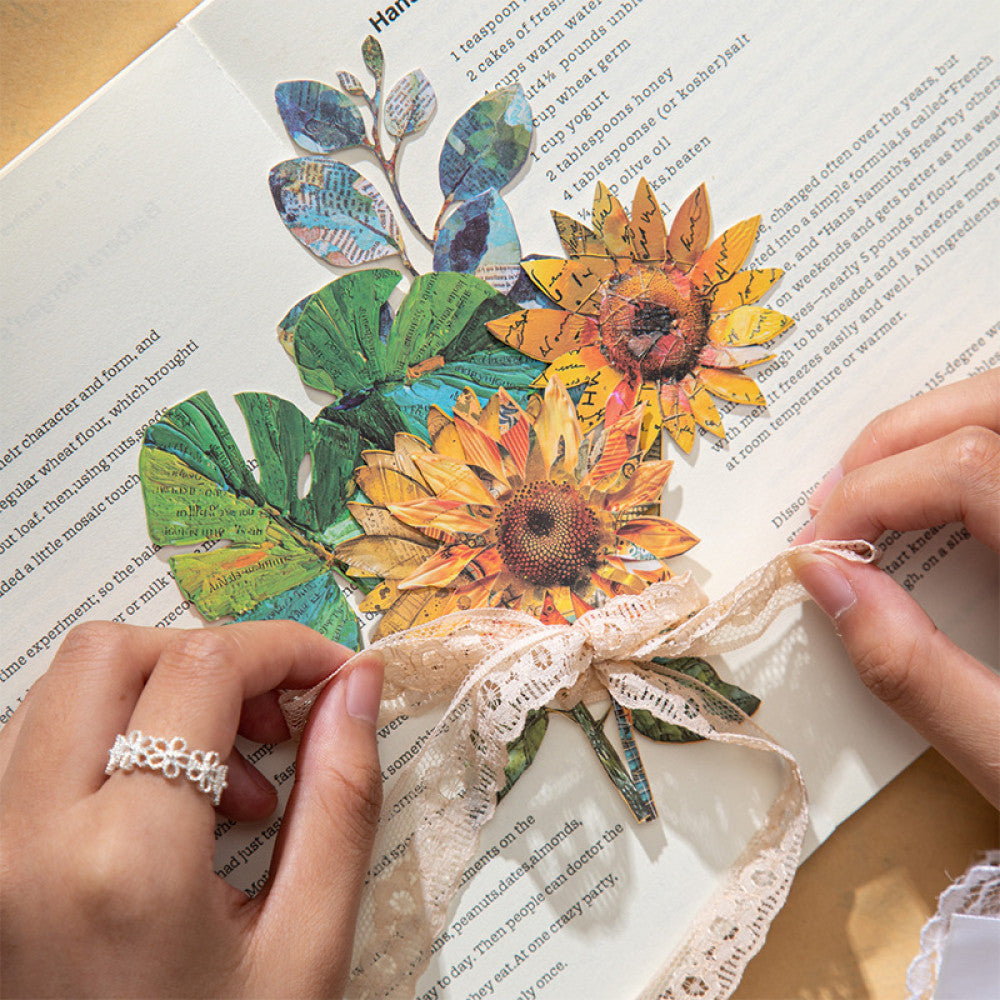 Flower Room Series Retro Hard Card Stickers 6 Types 10 Pcs image 0