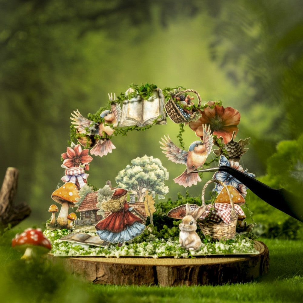 Fairytale Town Series Miniature Landscape Paper Stickers 6 Types 60 Pcs image 0
