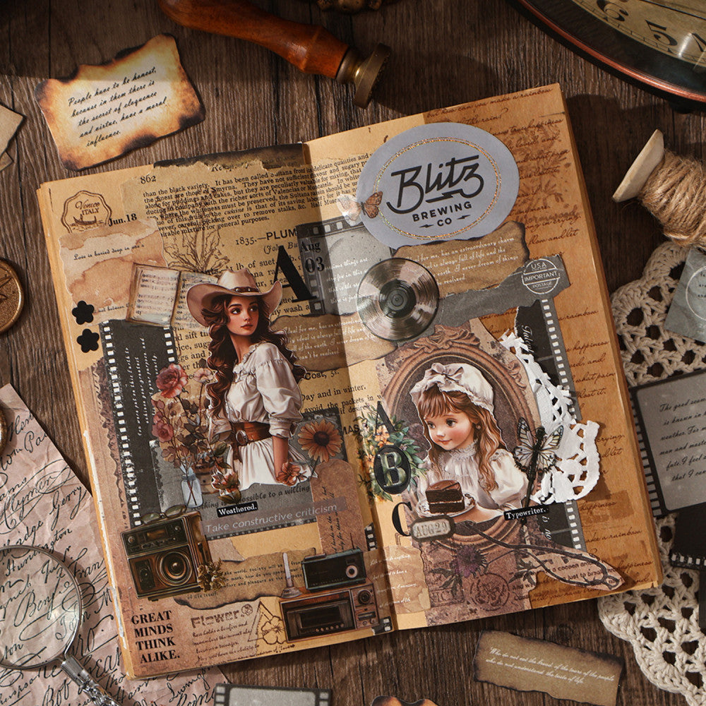 Memory letter series 30 retro light paper stickers 30 Pcs image 2