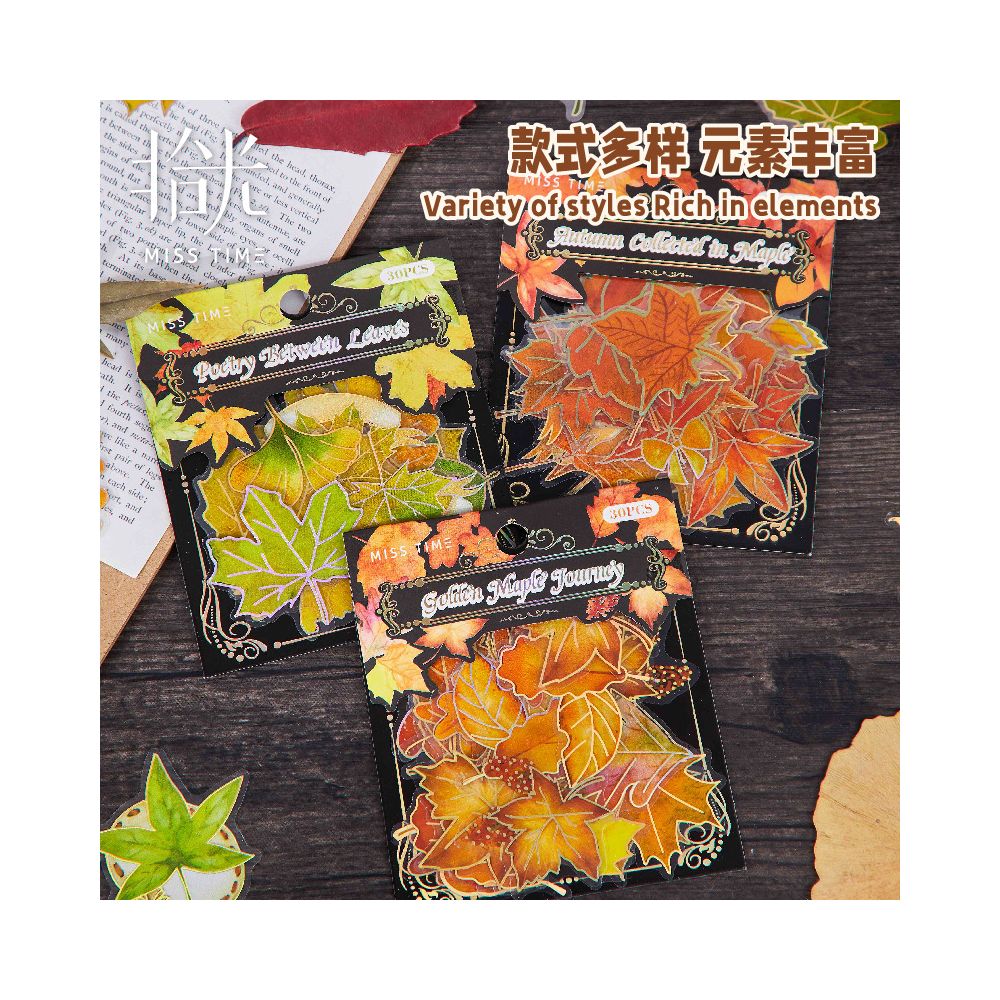 Maple Leaf Story Series PET Stickers 30 Sheets 6 Styles image 2