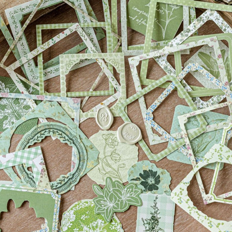 Flower and Leaf Cube Paper Stickers 4 Styles 20 Sheets image 1