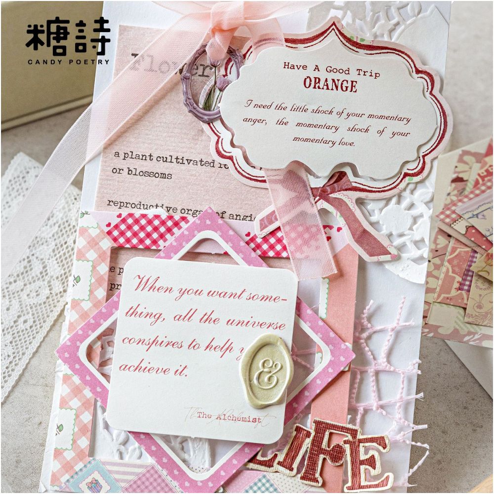 Flower and Leaf Cube Paper Stickers 4 Styles 20 Sheets image 3