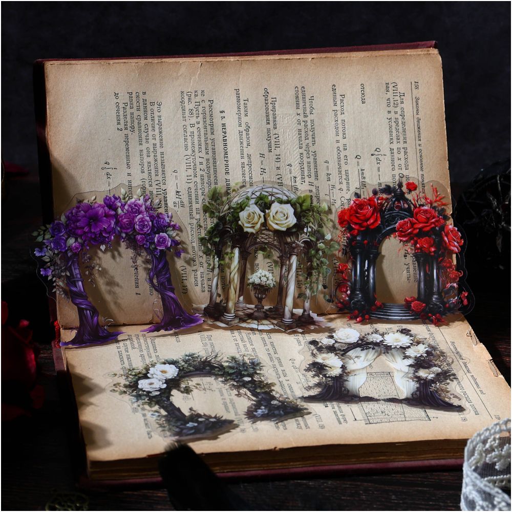 Ancient Forest Dark Moon Mirror Series Sticker Pack 4 Styles image 2