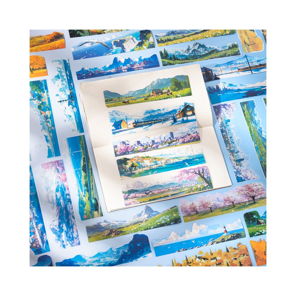 City Natural Landscape Series PET Washi Stickers 10 Pcs 6 Styles image 3