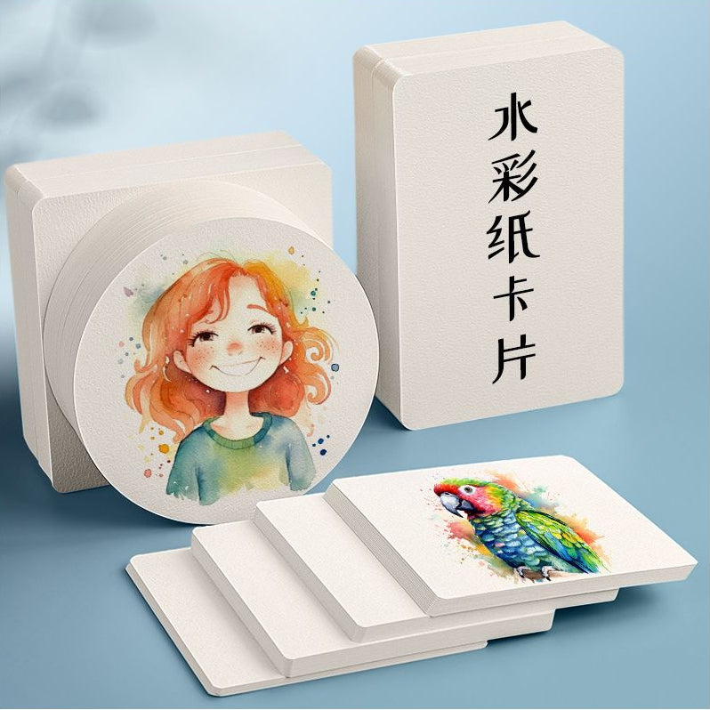 Watercolor paper postcard 300g thick 25 Sheets image 0