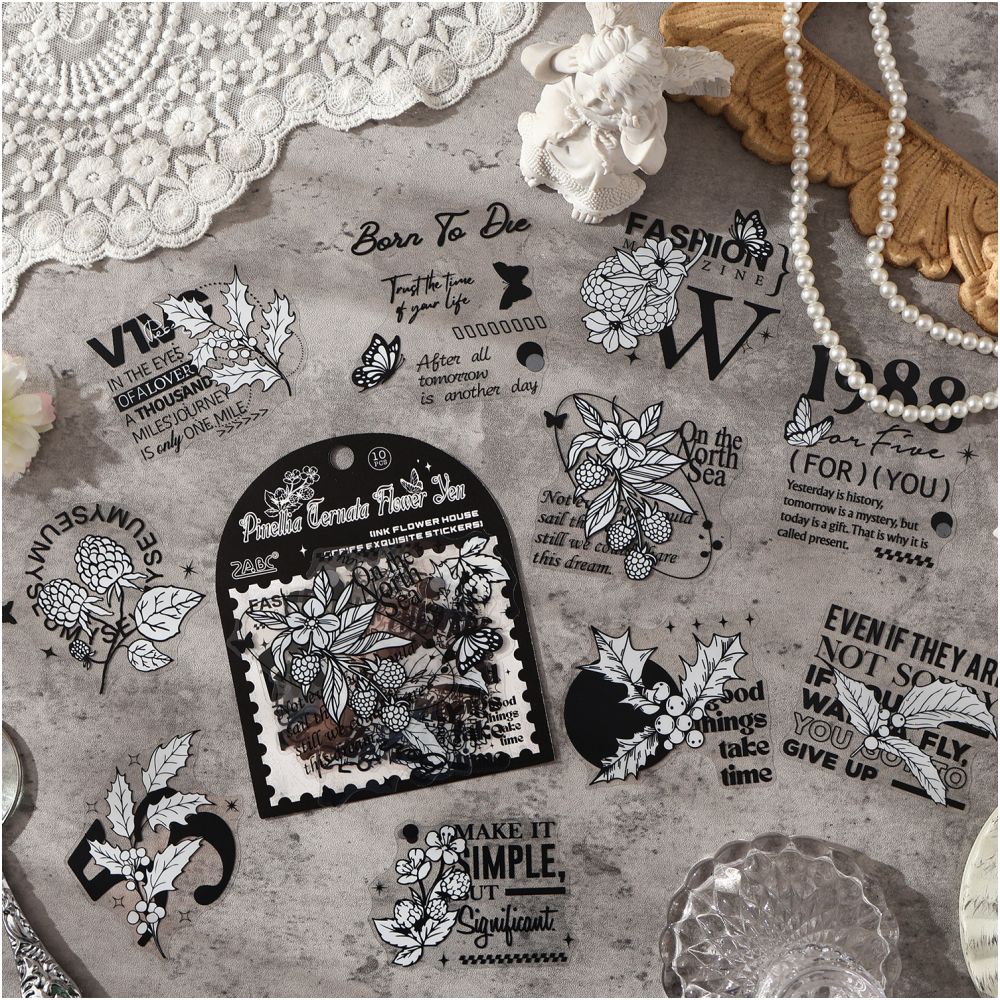 Flower Room Series PET Stickers 6 Types 10 Sheets image 2