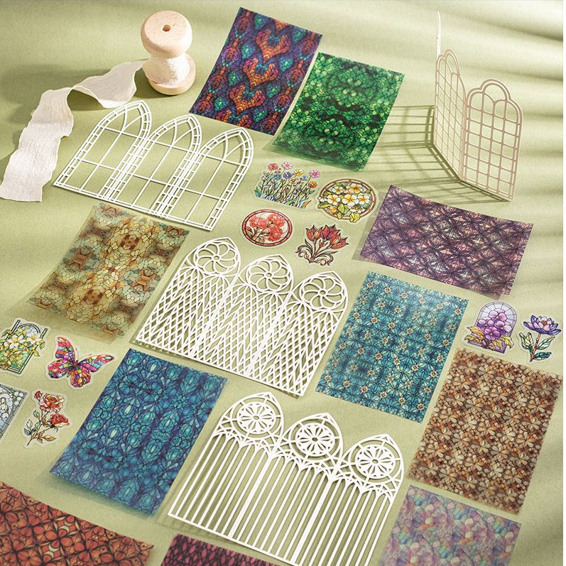 Window Frame Light and Shadow PET Hard Card Pack 6 Styles 15 Pcs image 0