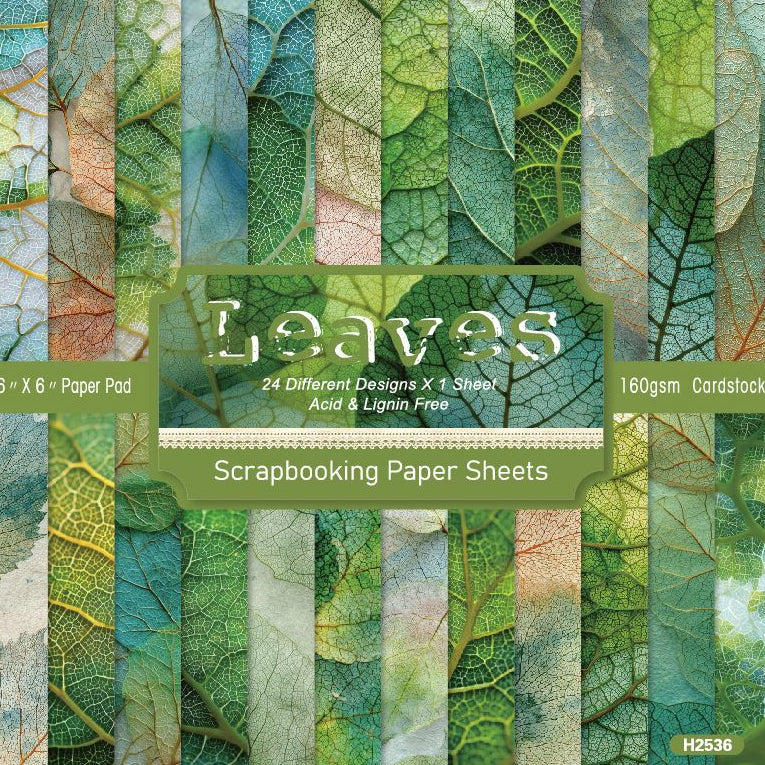 Leaves series material paper 24 Pcs image 0