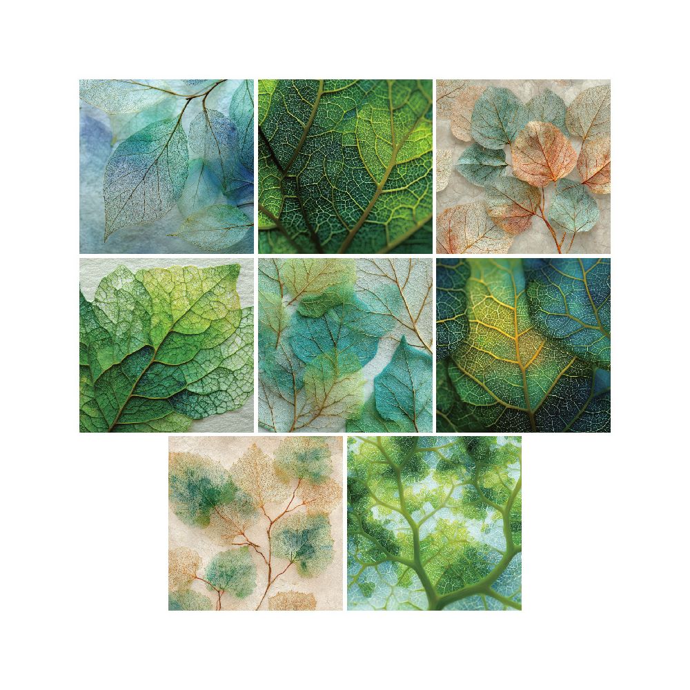 Leaves series material paper 24 Pcs image 3