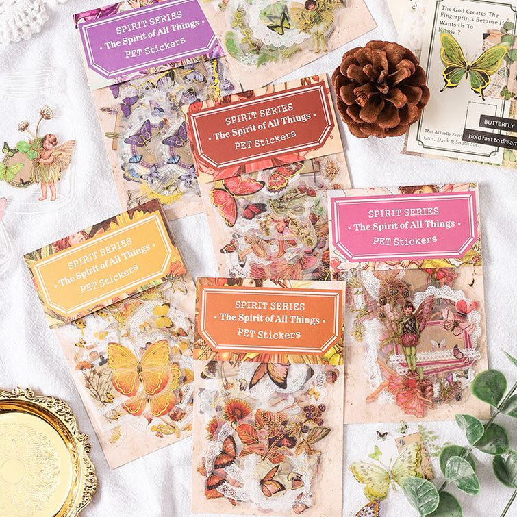 Retro Material Decorative Collage Stickers 6 Designs 30Pcs image 1