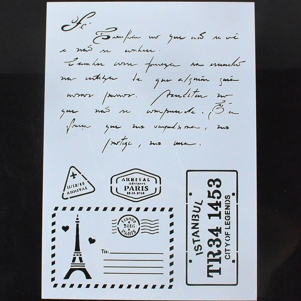 Plastic Stencil Template – English Decorative Garland Spray Design - ViktaShop