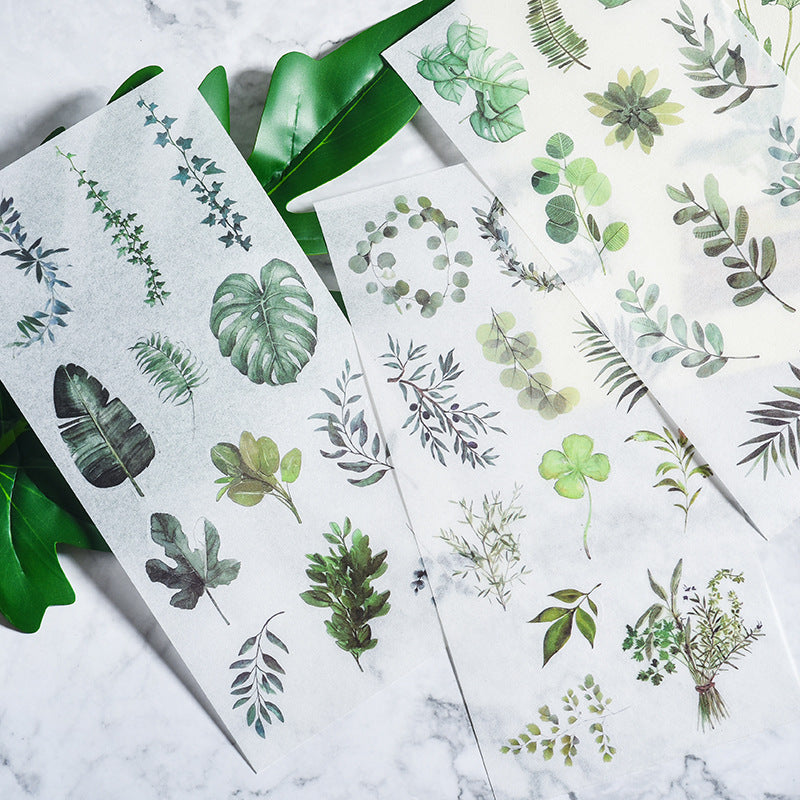 Small Fresh Flat DIY Stickers, 3 Sheets - ViktaShop
