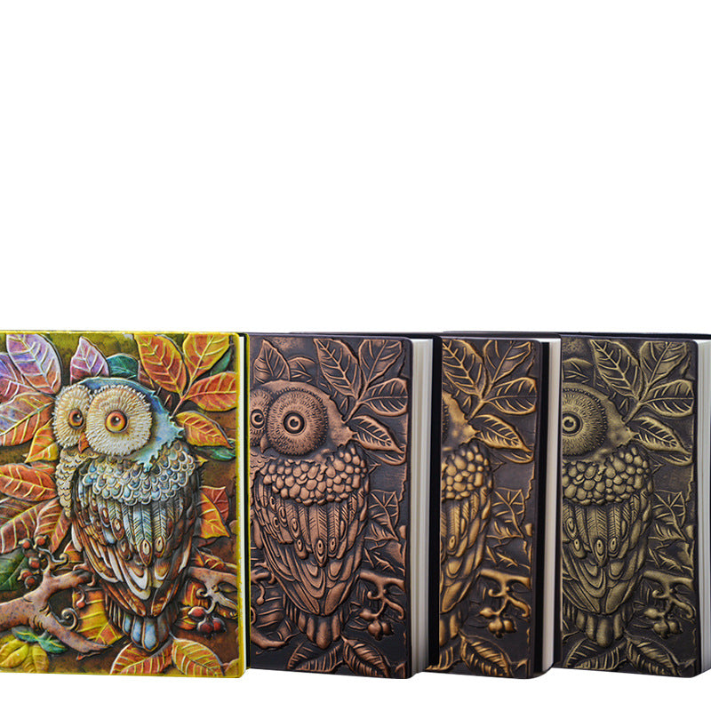 Owl notepad cross-mirror supply European retro notebook gift creative travel souvenir - ViktaShop