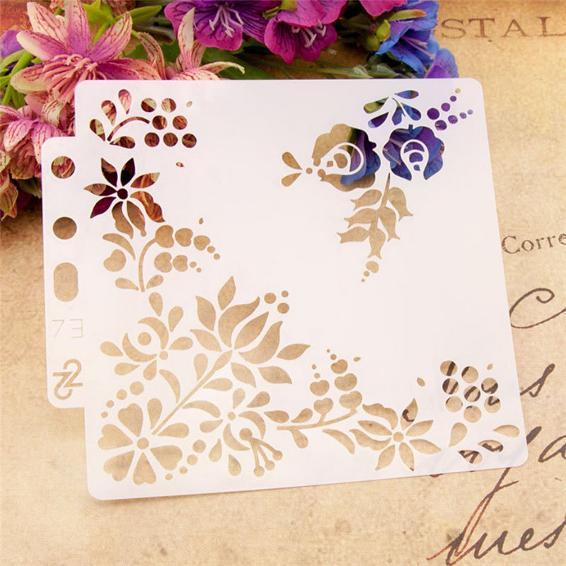 Lace Stencil Template – Hollow Spray Masking Plate for Scrapbook & DIY Crafts - ViktaShop