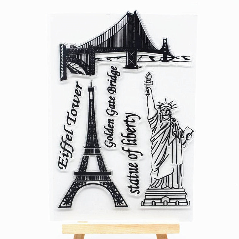 Transparent Statue of Liberty Stamp, Clear Silicone Seal for Scrapbook & Journal DIY - ViktaShop