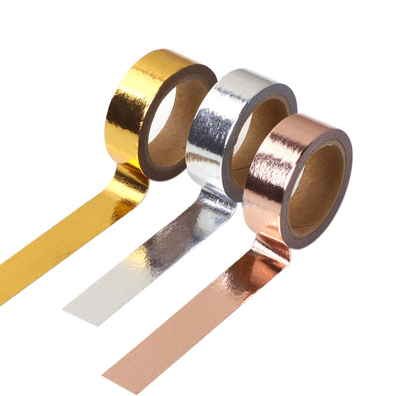 Rose gold silver paper tape